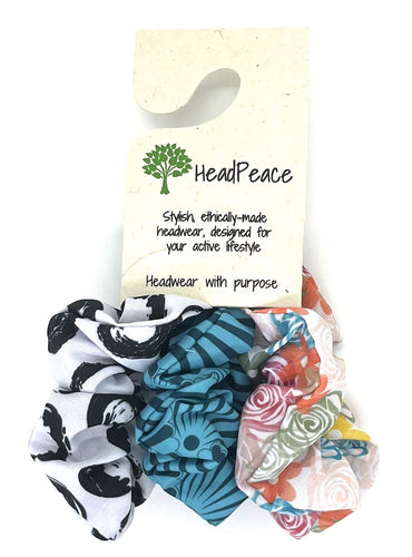 Scrunchies -- Pack of 3 - HeadPeaceheadbands